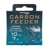 HNCFDM010 Kabliukai su pavadėliai Drennan Carbon Feeder 10 dydis 8vnt 0,20mm